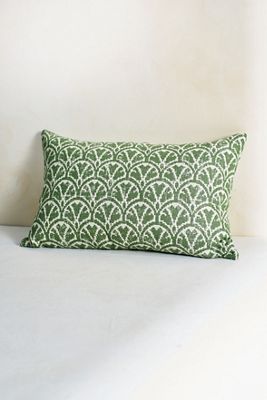 Olive Fan Outdoor Pillow