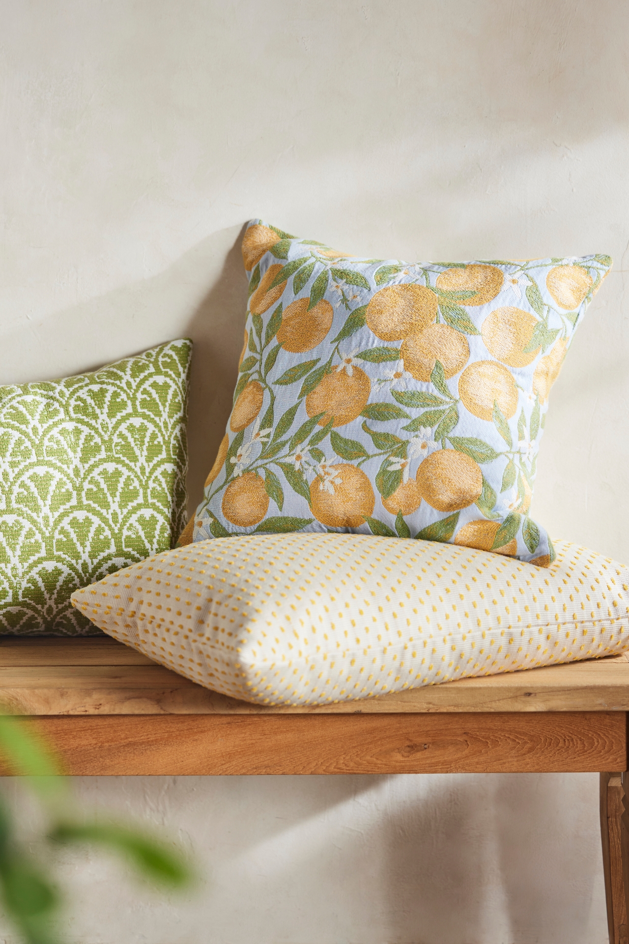 Dotted Dandelion Outdoor Pillow