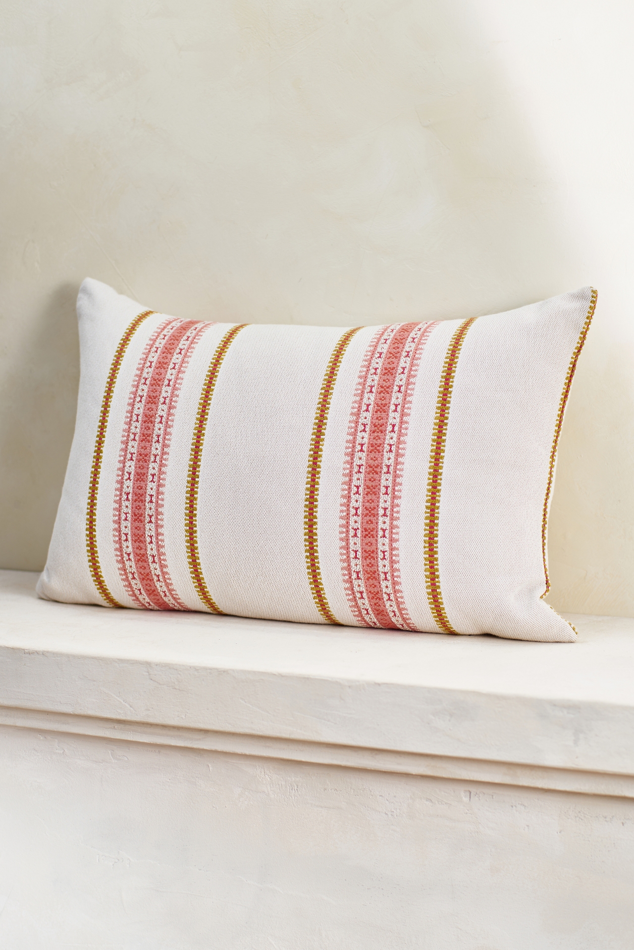 Coral Stripe Outdoor Pillow