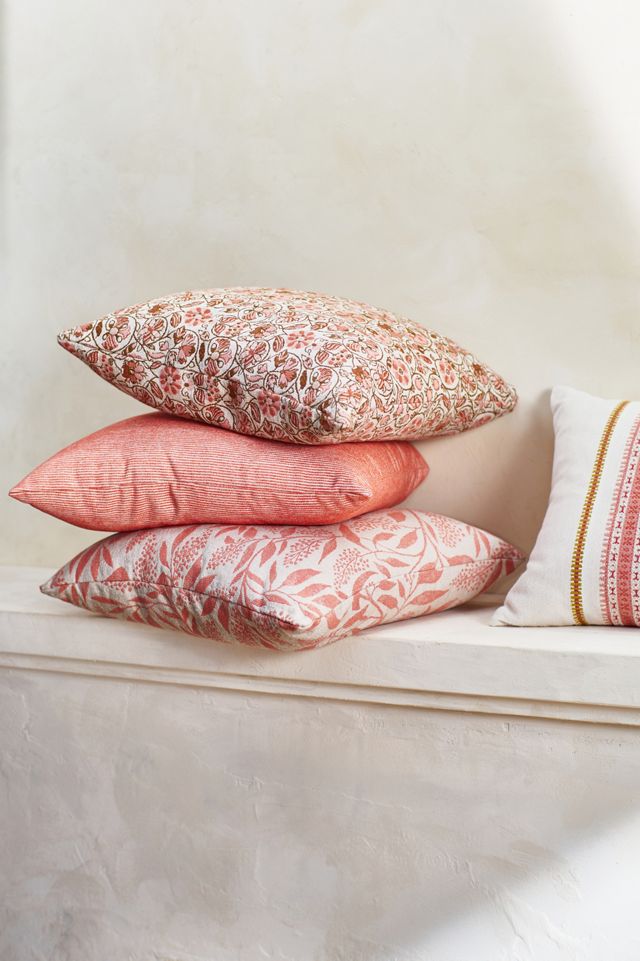Coral Botanic Outdoor Pillow #1