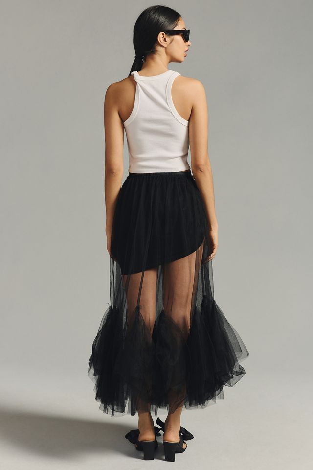 By Anthropologie Tulle Overlay Skirt #3