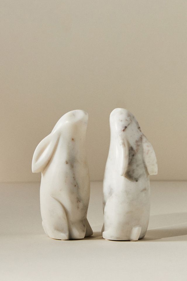 Marble Rabbit Bookends #2
