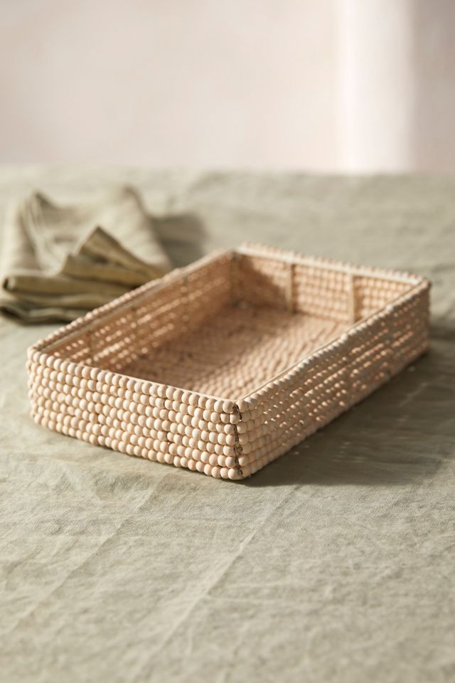 Wood Bead Napkin Holder #1