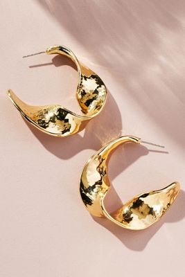 Twisted Metal Hoop Earrings