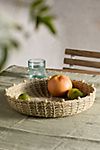 Woven Colorful Seagrass Tray with Beads
