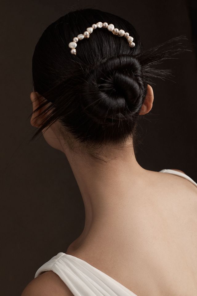 A.B. Ellie - Paloma Freshwater Pearl Comb Paloma Pearl Bridal Comb | Wedding Hair Accessory | A.B. ELLIE main image 4