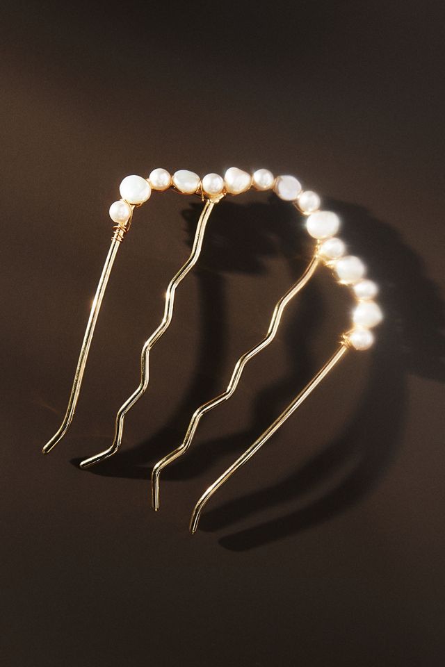 A.B. Ellie - Paloma Freshwater Pearl Comb Paloma Pearl Bridal Comb | Wedding Hair Accessory | A.B. ELLIE main image 2