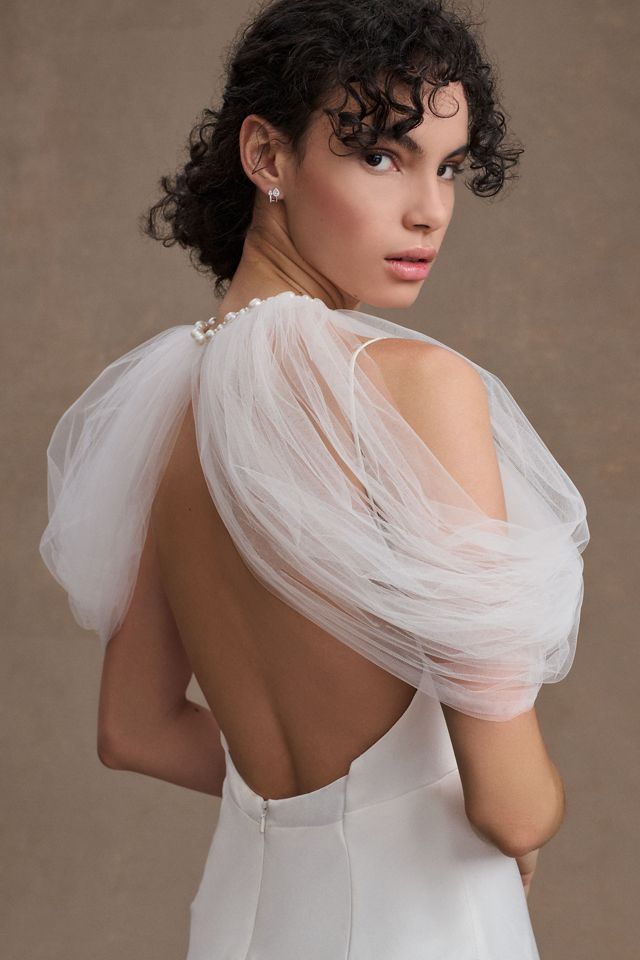 Besa Dilon Open-Shoulder Tulle Cape #2