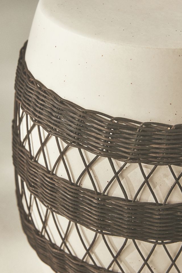 Maggie Rattan-Wrapped Side Table #1