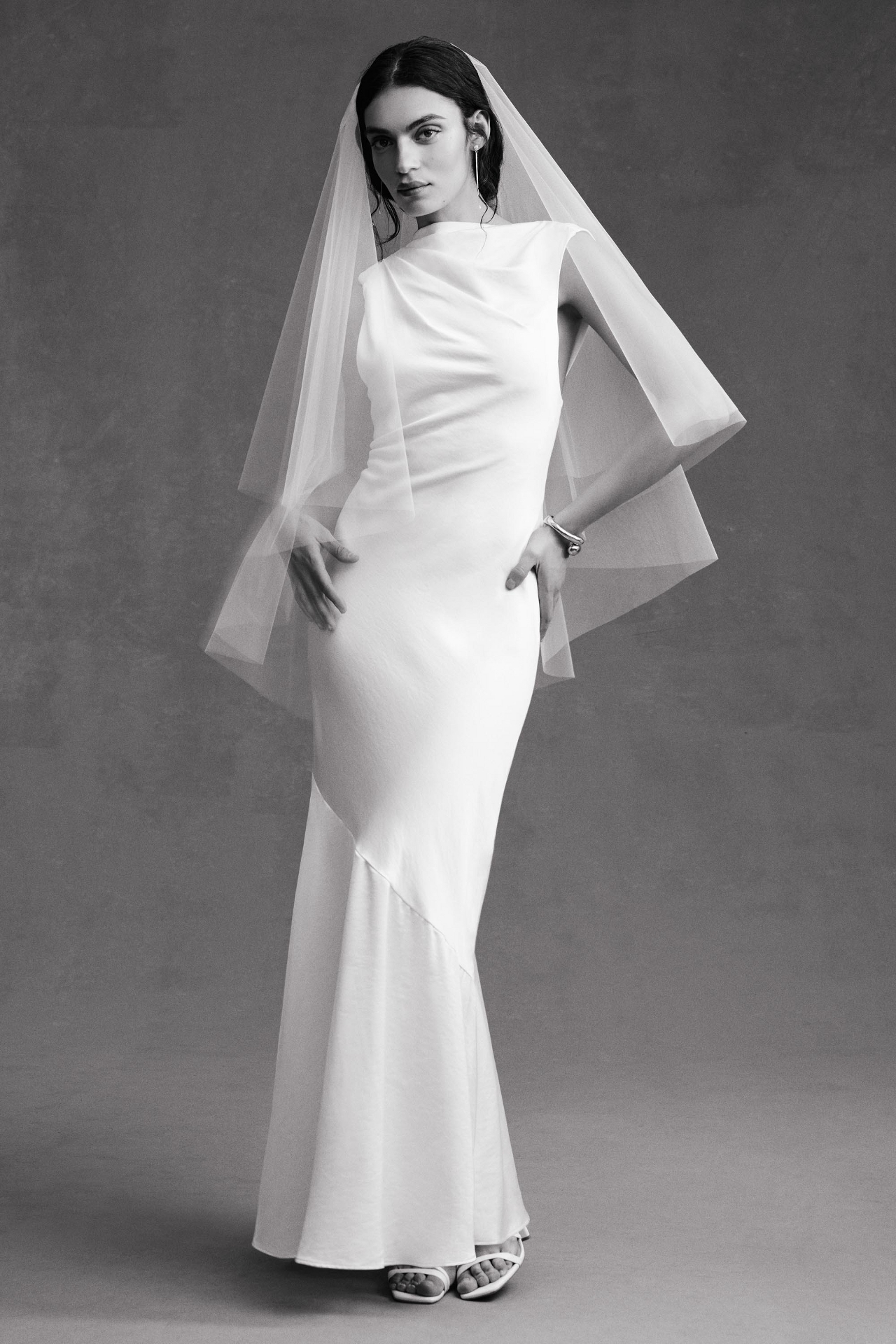 Significant Other Lana Cowl-Neck Satin Gown