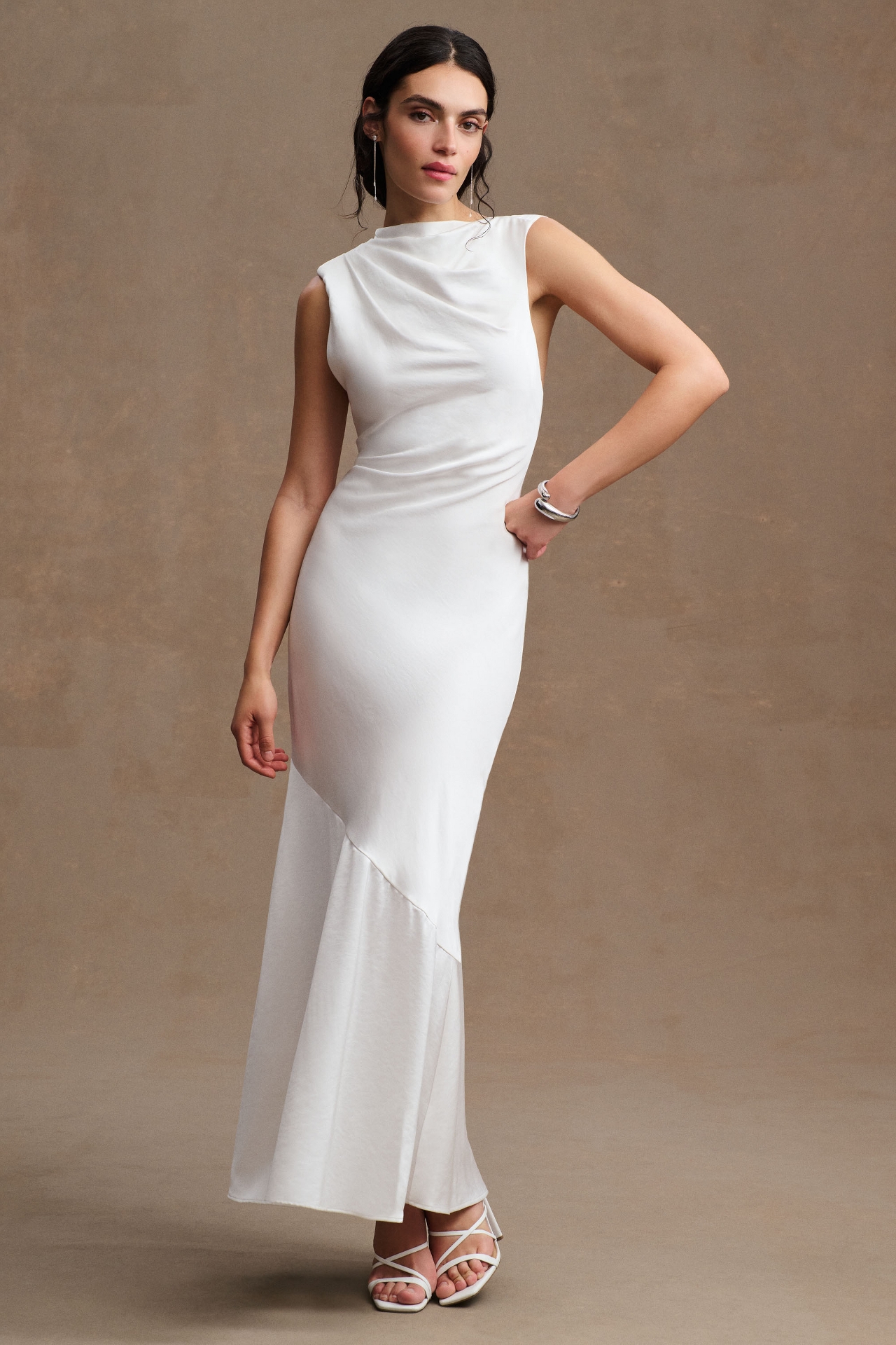 Significant Other Lana Cowl-Neck Satin Gown