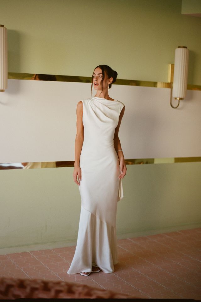 Significant Other Lana Cowl Neck Satin Gown