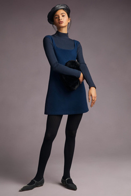 Swedish Stockings Alma Rib Tights In Blue