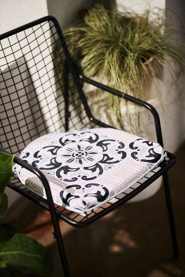 Anthropologie Tillie Indoor/outdoor Seat Cushion In Grey