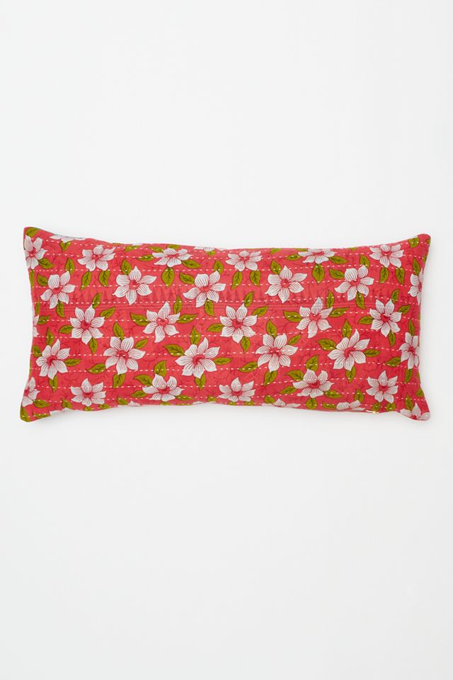 Anchal Vintage Kantha Lumbar Pillow No. P26220505 AnthroLiving