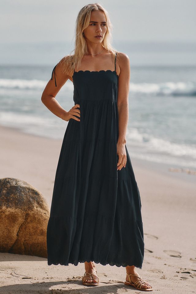 SEAFOLLY Gia Scallop KaftanシーフォリーサマードレスS SEAFOLLY Gia Scallop KaftanシーフォリーサマードレスM