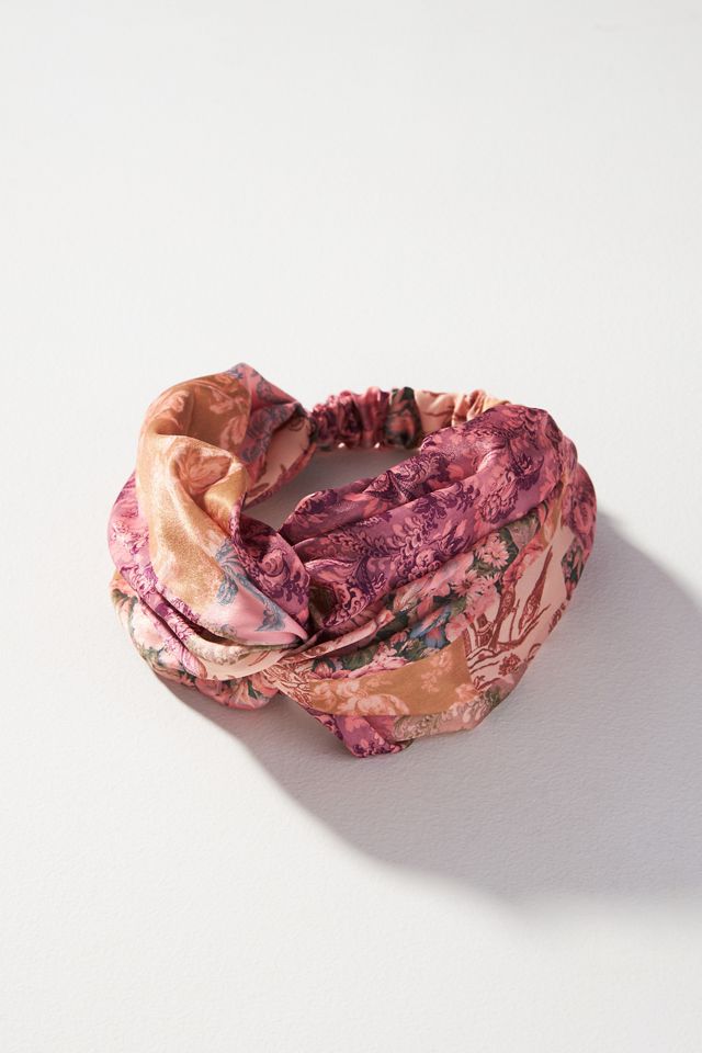 NWT  Anthropologie Kachel Pink Floral  Picnic Twist Headband Anthropologie Pink Headband Hair Accessories for Women for  main image 3