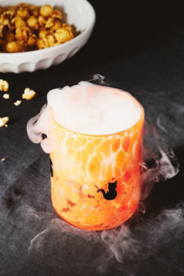 Anthropologie Mystic Juice Tumbler Glass In Orange