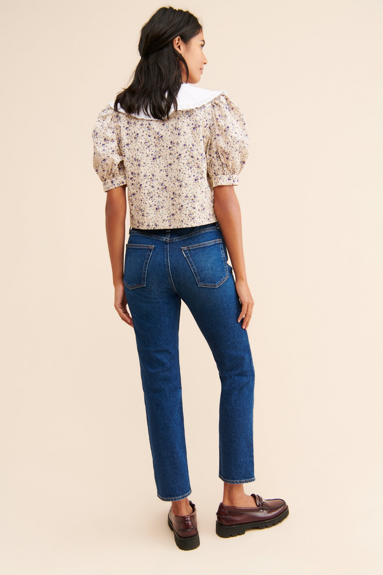 ASKK Mid Rise Blue Straight Leg Jeans