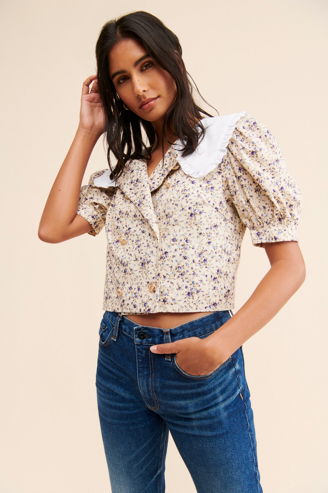 ASKK Mid Rise Blue Straight Leg Jeans