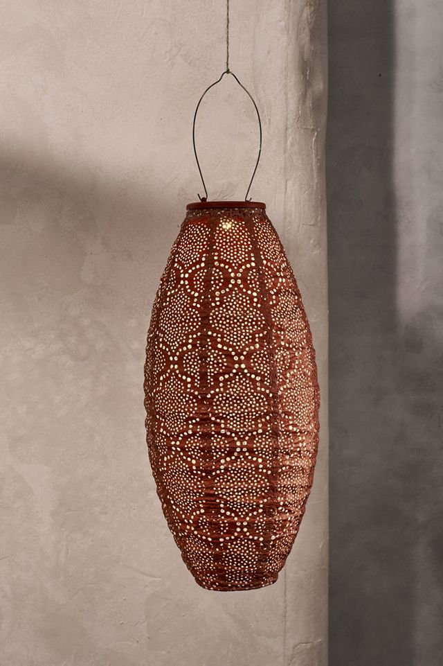 Floral Lace Battery Lantern, Long Oval #1