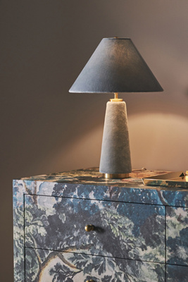 Anthropologie Lulu Table Lamp In Blue