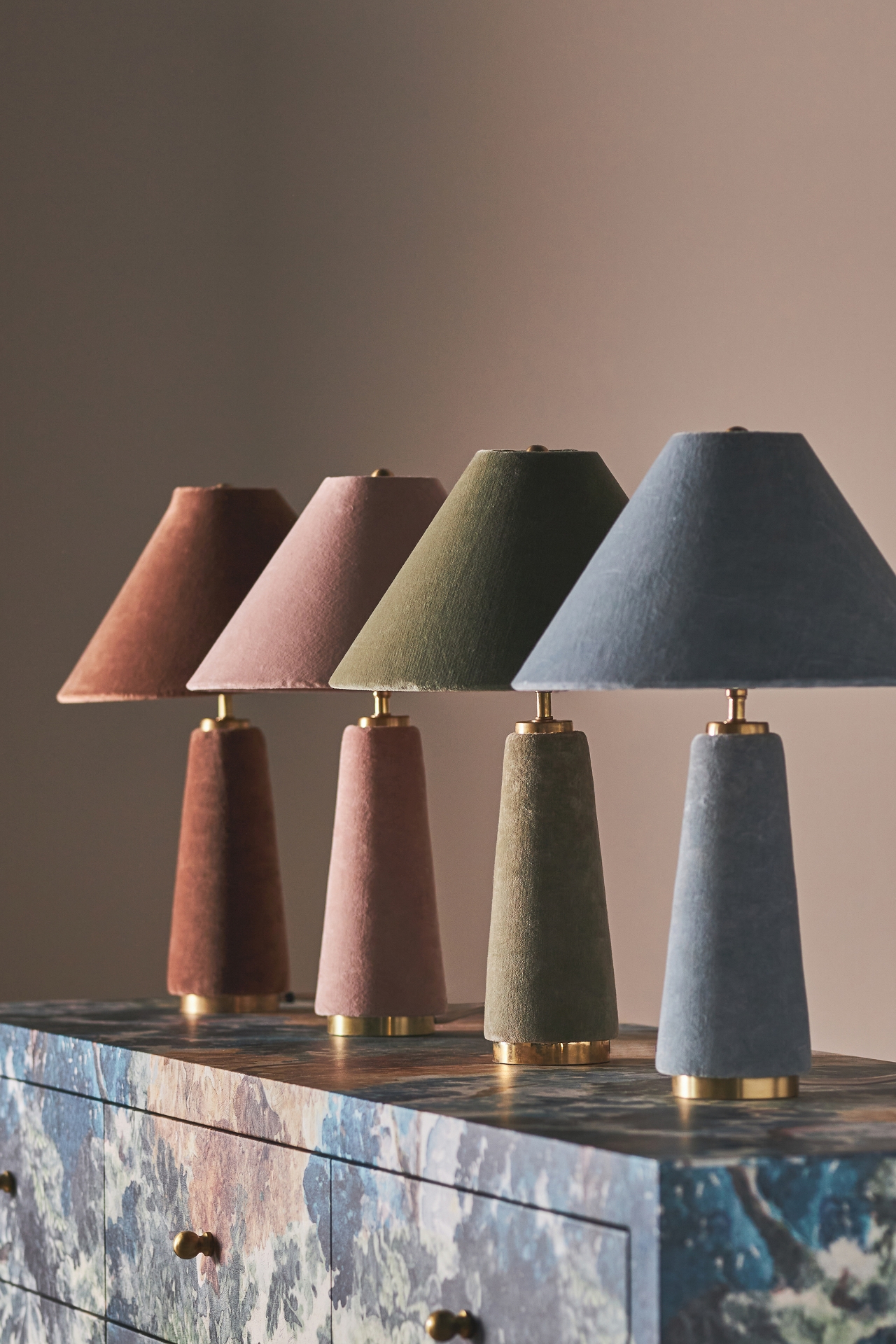 Lulu Velvet Table Lamp