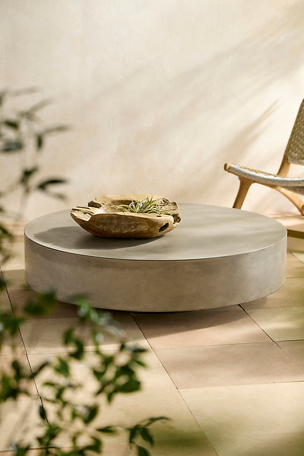 Terrain Concrete Coffee Table, Round In Neutral