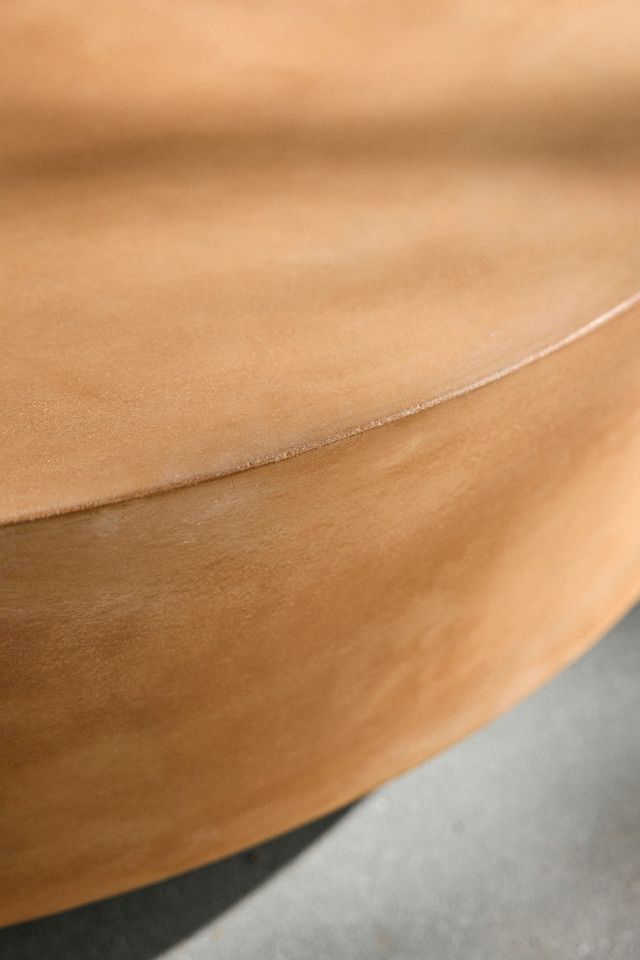 Round Concrete Coffee Table for Outdoor Spaces