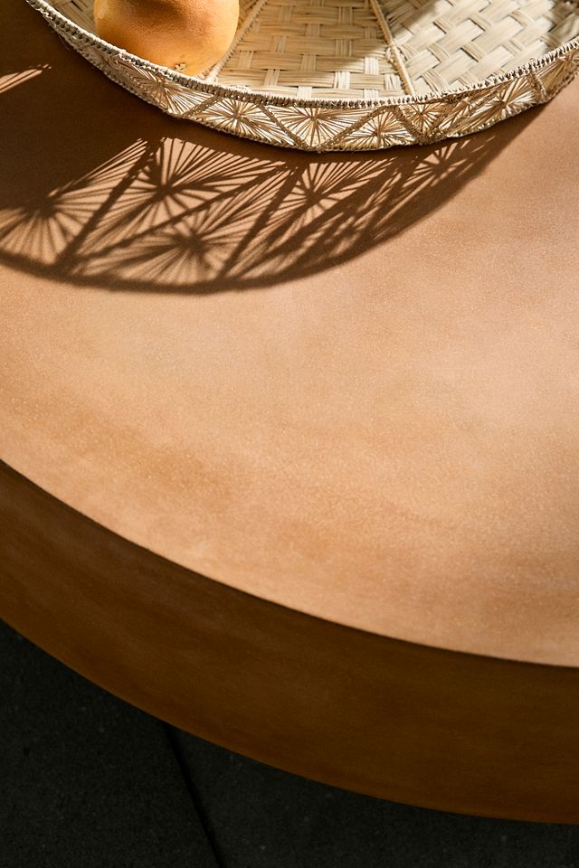 Round Concrete Coffee Table for Outdoor Spaces
