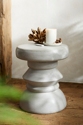 Curved Base Concrete Stool - Thumbnail 2