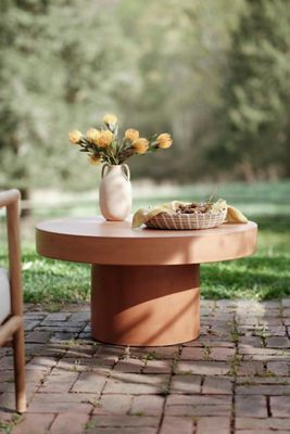 Concrete Pedestal Coffee Table