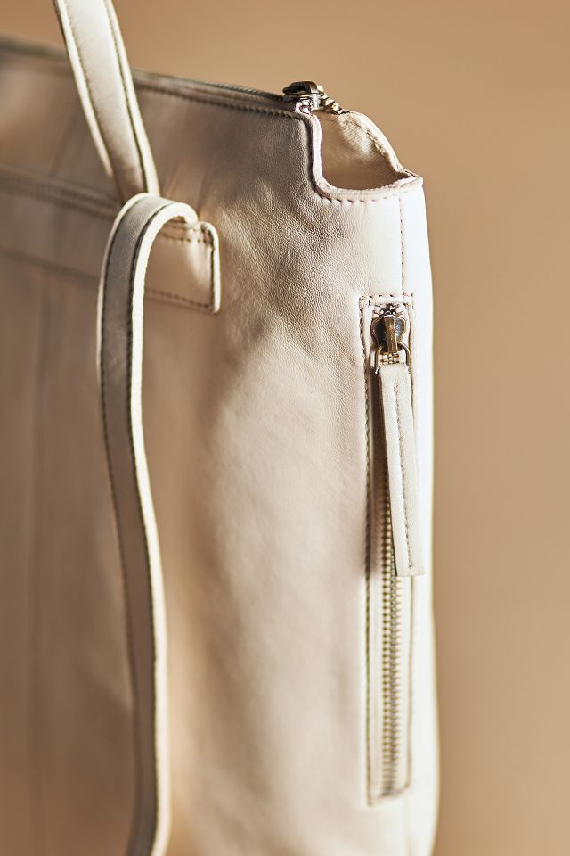 Leather Zip-Top Backpack by Anthropologie in Black, Women's