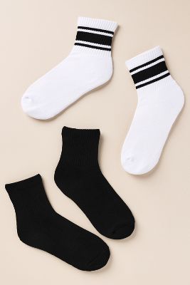 Hansel From Basel Set Of Two Athletic Socks In Black