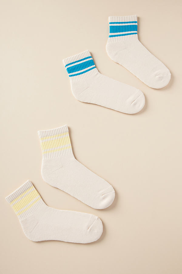 By Anthropologie Set Of Two Athletic Socks In Multi
