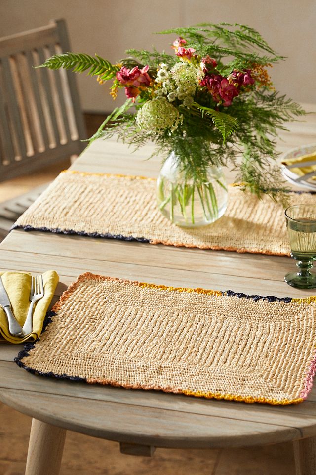 Scalloped Raffia Runner #1