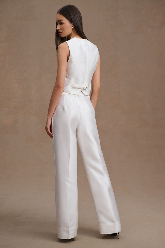 Ronny Kobo Carrine Pleated Tailored Bridal Pants #3