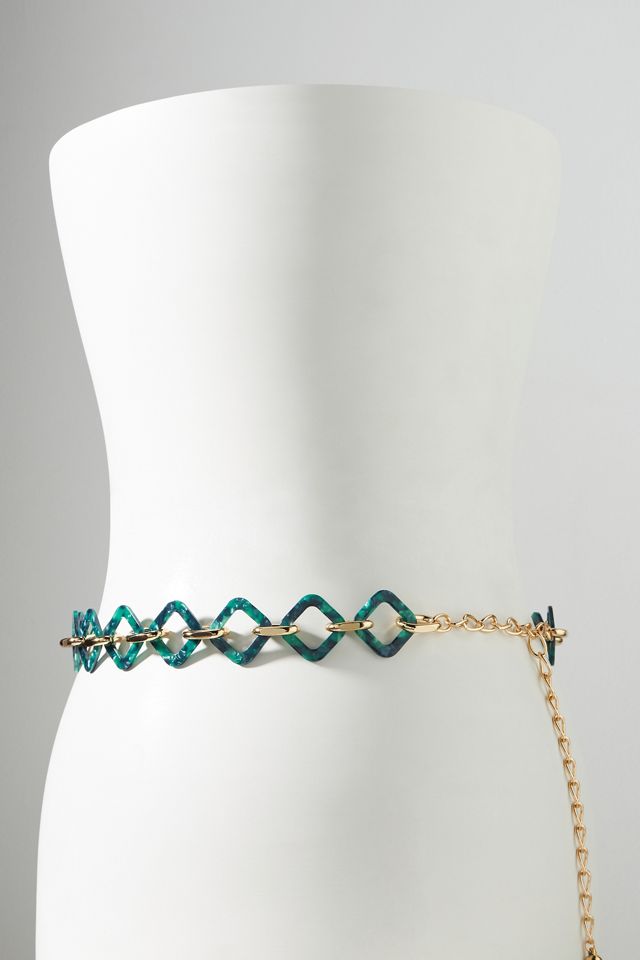 Resin Square Chain Belt #2