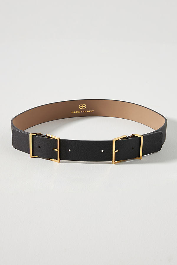 B-low The Belt Amari Leather Waist Belt In Black Gold