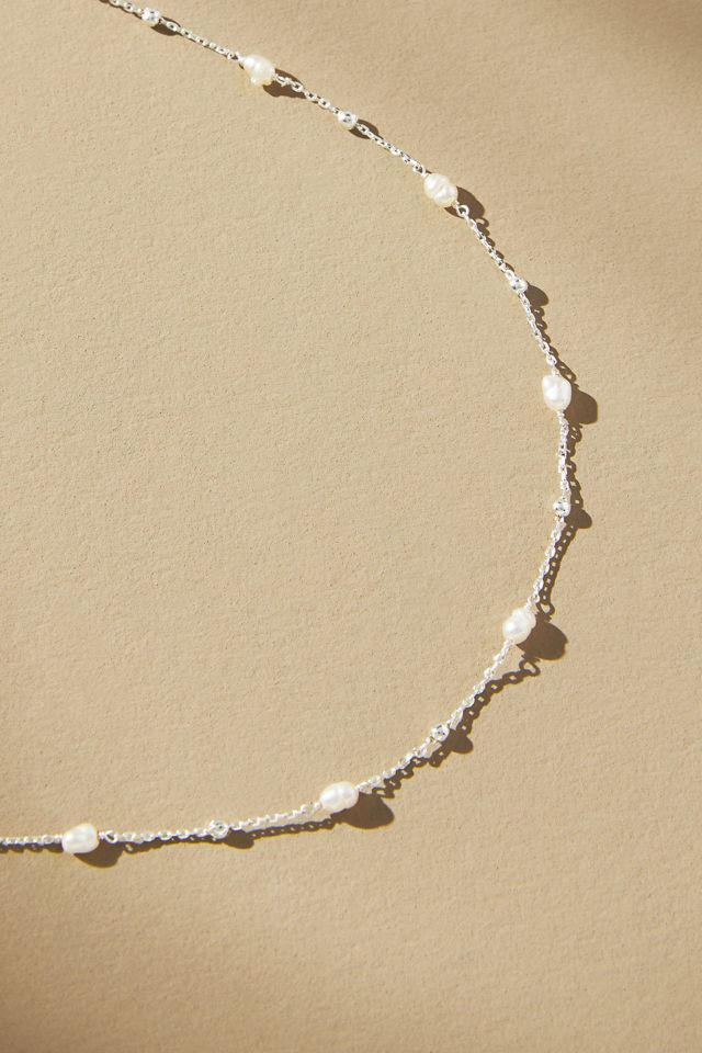 Mini Pearl Chain Necklace