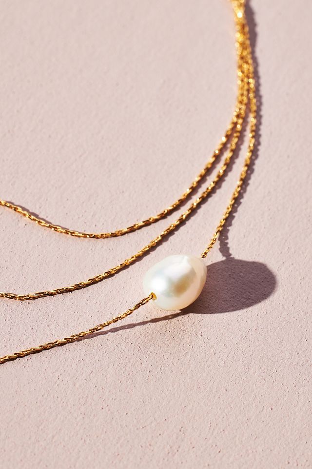 Triple Layer Pearl Necklace #1