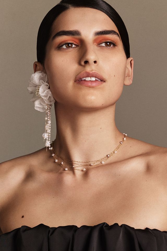 Pearl Station Necklace #1