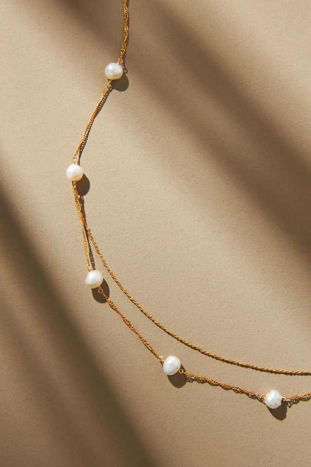 Pearl Station Necklace #2