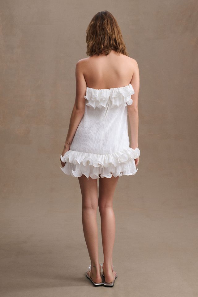 BHLDN Lettie Ruffled Mini Dress | Anthropologie