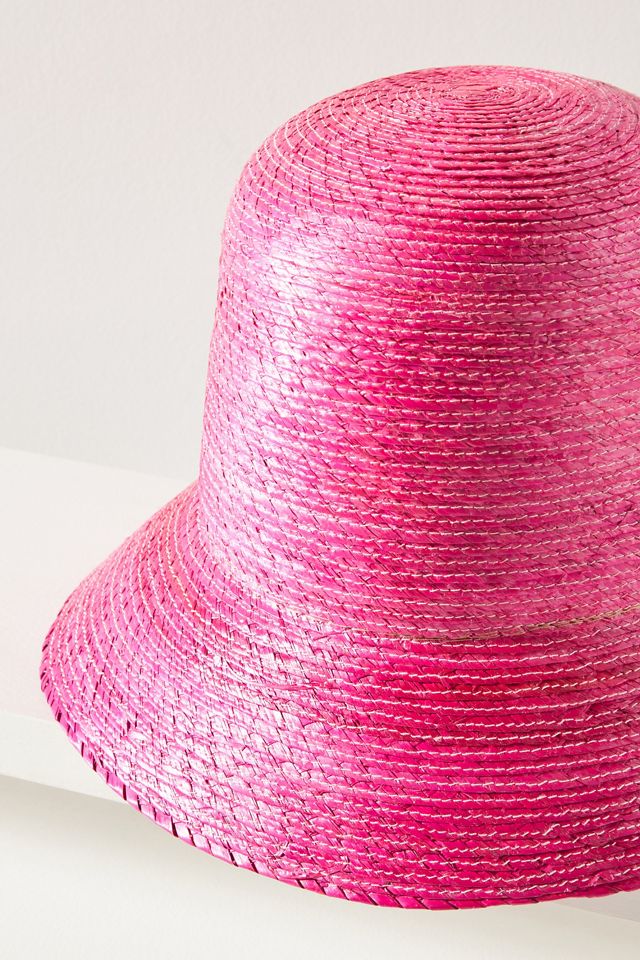 Anthropologie ASN High straw bucket Elegant Pink Women\'s Hat Holiday Cotton Bucket Hat (Pink) | Lack of Color [US] main image 4