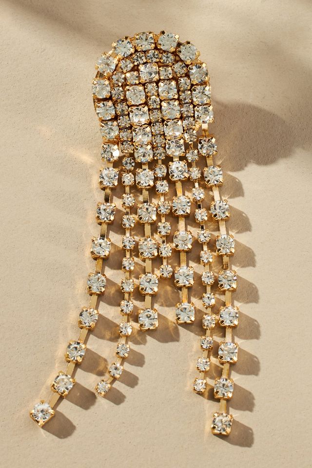 Crystal Fringe Earrings #1