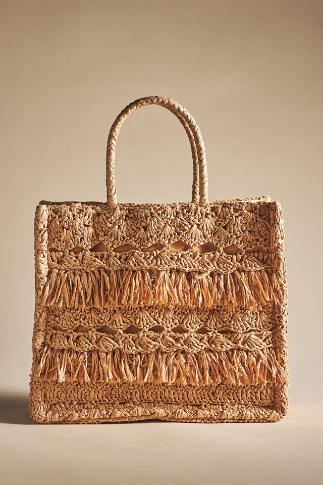 Raffia Fringe Tote #1