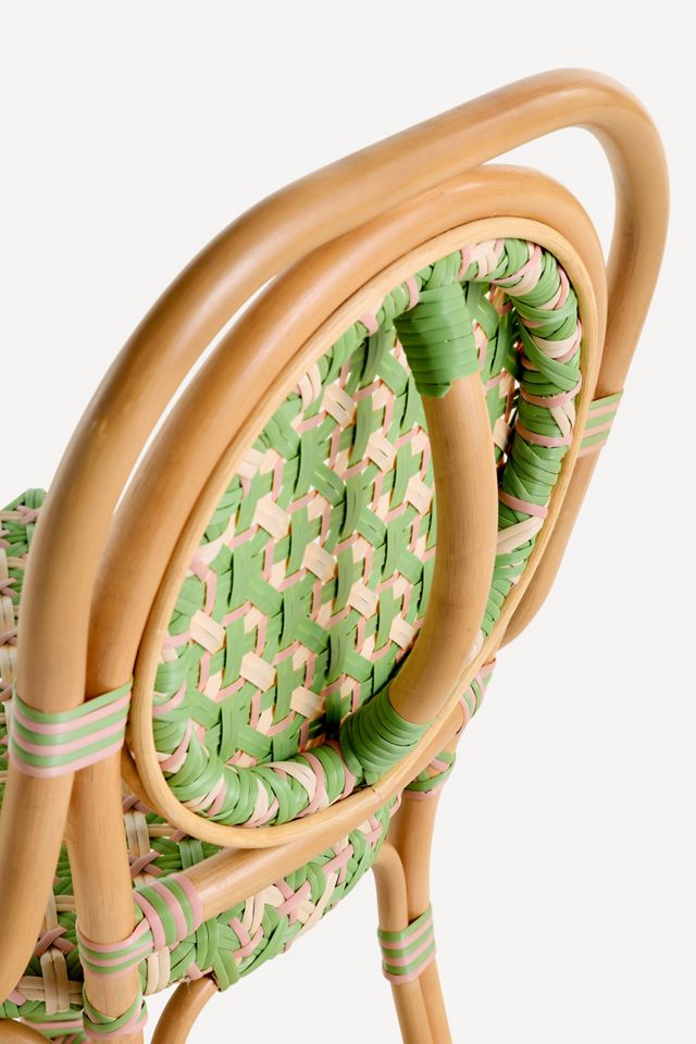 Coastal Rattan Bistro Counter Stool Chair #4
