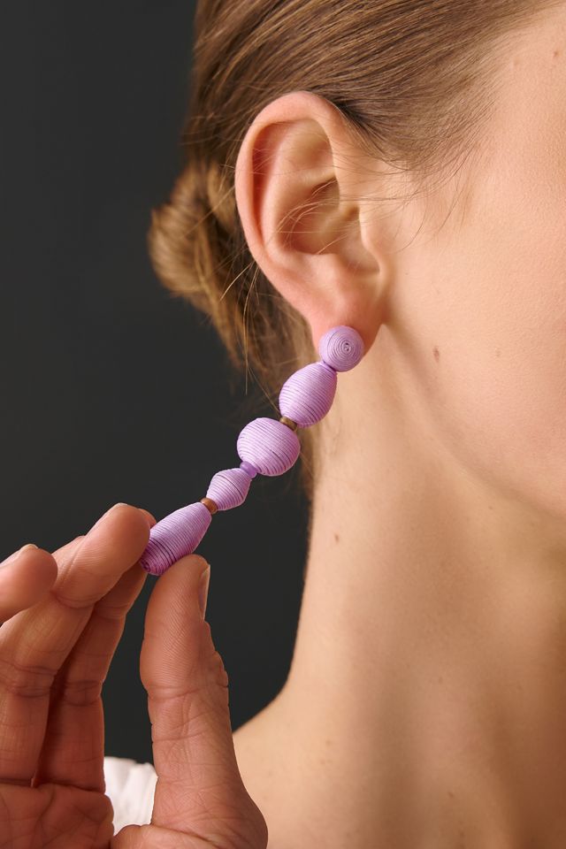 Wrapped Linear Drop Earrings #3