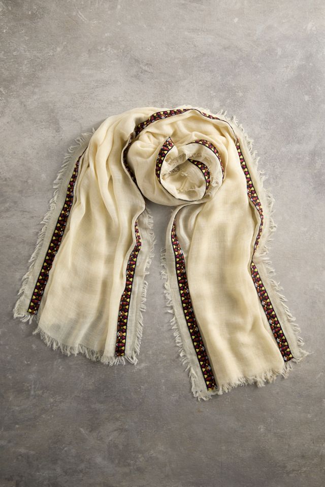 Printed Stripe Scarf